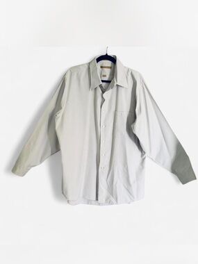 Milano Men's Light Beige Long-Sleeve Dress Shirt size L
